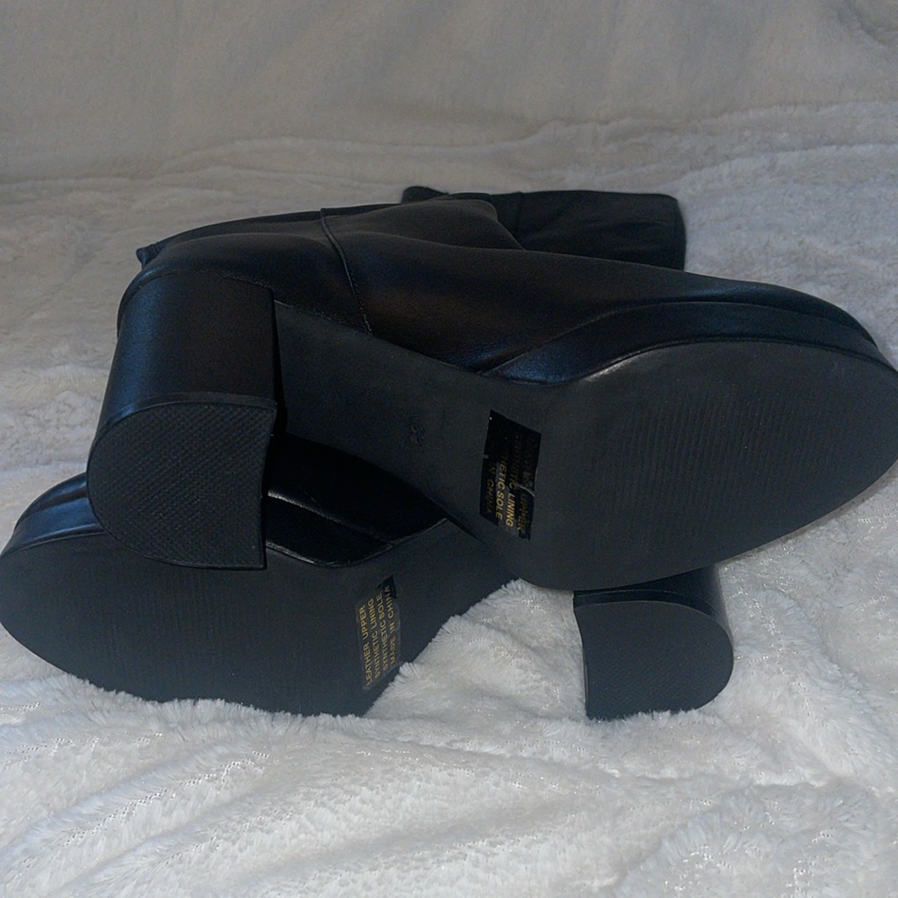 NWT Anthropologie SILENT D YELLONA Black Leather Boot - Picture 10 of 11